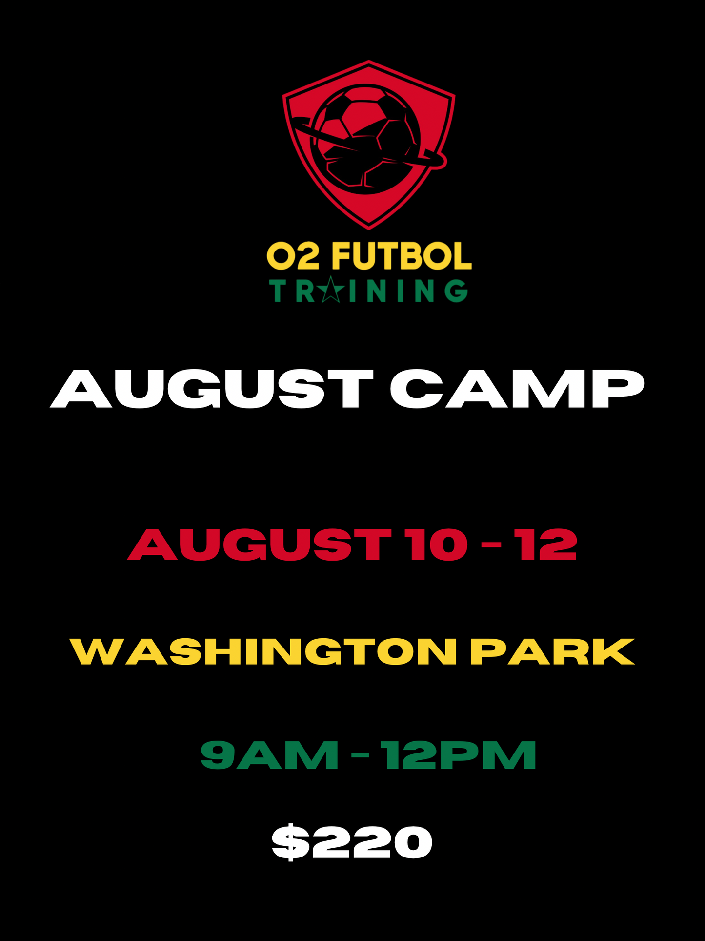 O2 Futbol - August Camp 2026