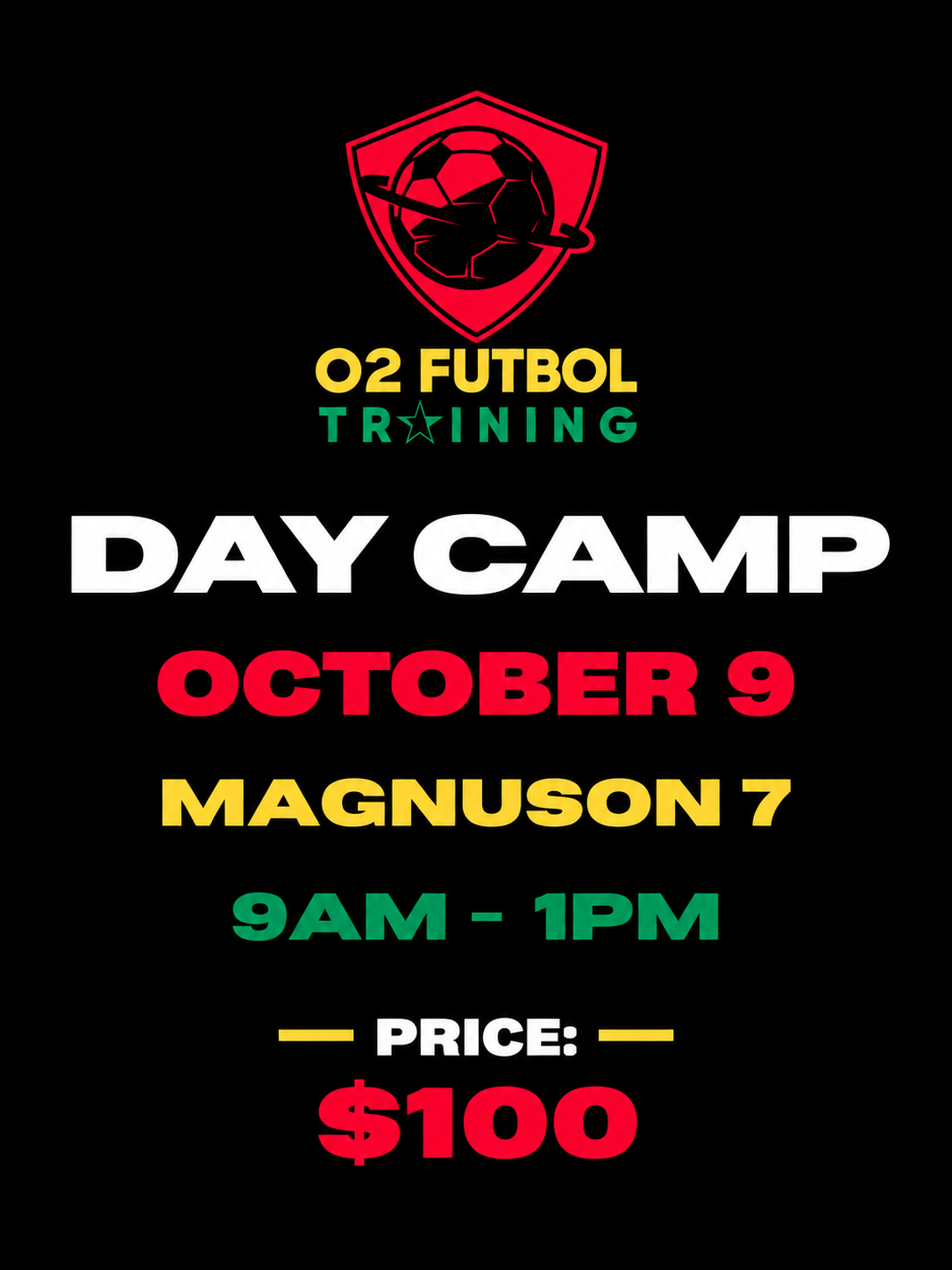 O2 Futbol - October 9th 1-Day Camp
